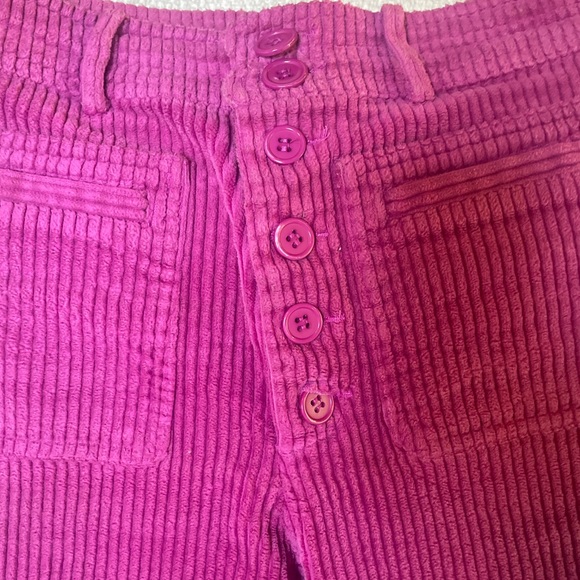 Apiece Apart fuchsia corduroy pants size 0 - Picture 2 of 6